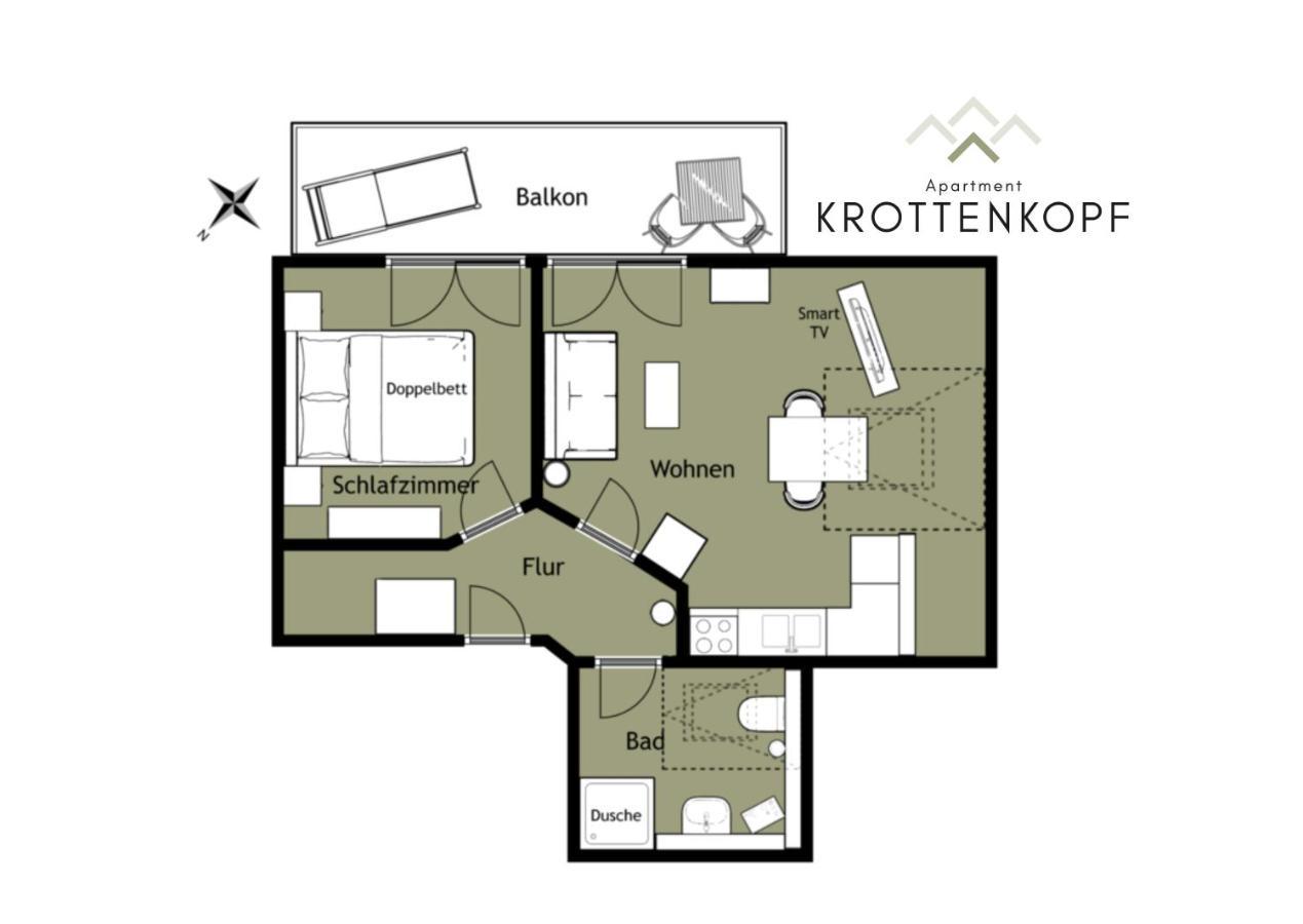 Das Bergquartier - Ferienwohnung Krottenkopf Oberau  Bagian luar foto